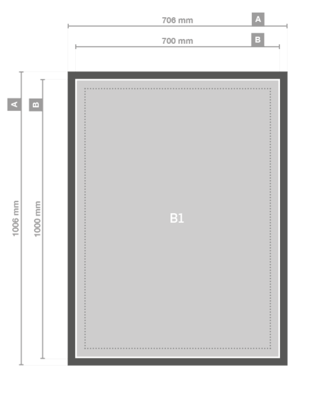 b1 formaat afmetingen